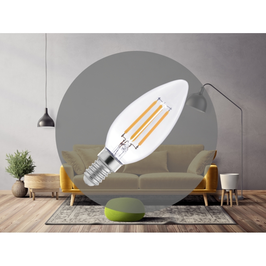 LED Žiarovka FILAMENT C37 E14/6W/230V 4000K