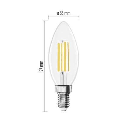 LED Žiarovka FILAMENT E14/3,8W/230V 4000K