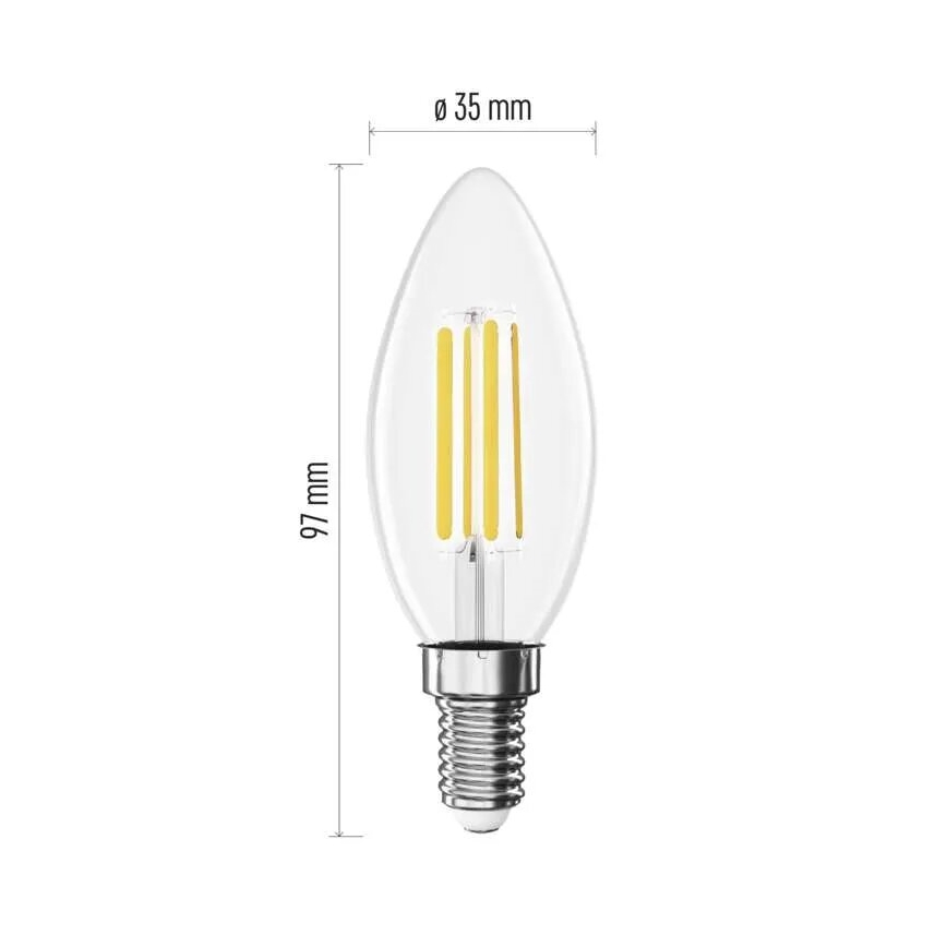 LED Žiarovka FILAMENT E14/3,8W/230V 4000K