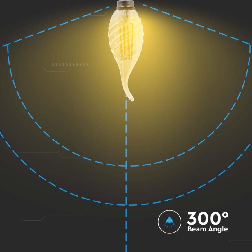 LED Žiarovka FILAMENT E14/4W/230V 2200K
