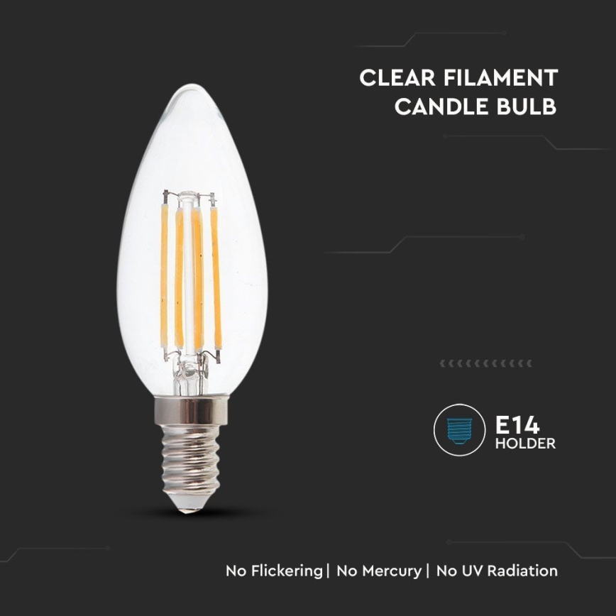 LED Žiarovka FILAMENT E14/4W/230V 3000K