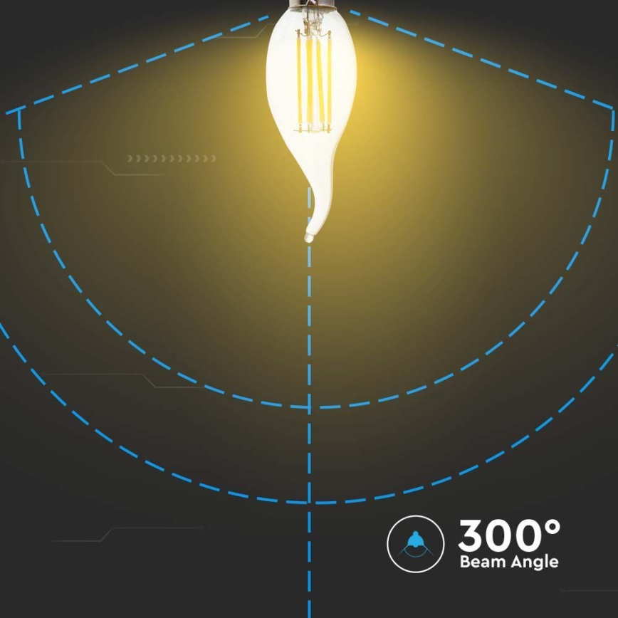 LED Žiarovka FILAMENT E14/4W/230V 6500K