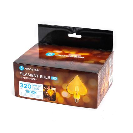 LED Žiarovka FILAMENT E27/4W/230V 1800K srdce - Aigostar