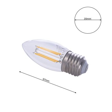 LED Žiarovka FILAMENT E27/4W/230V 2700K
