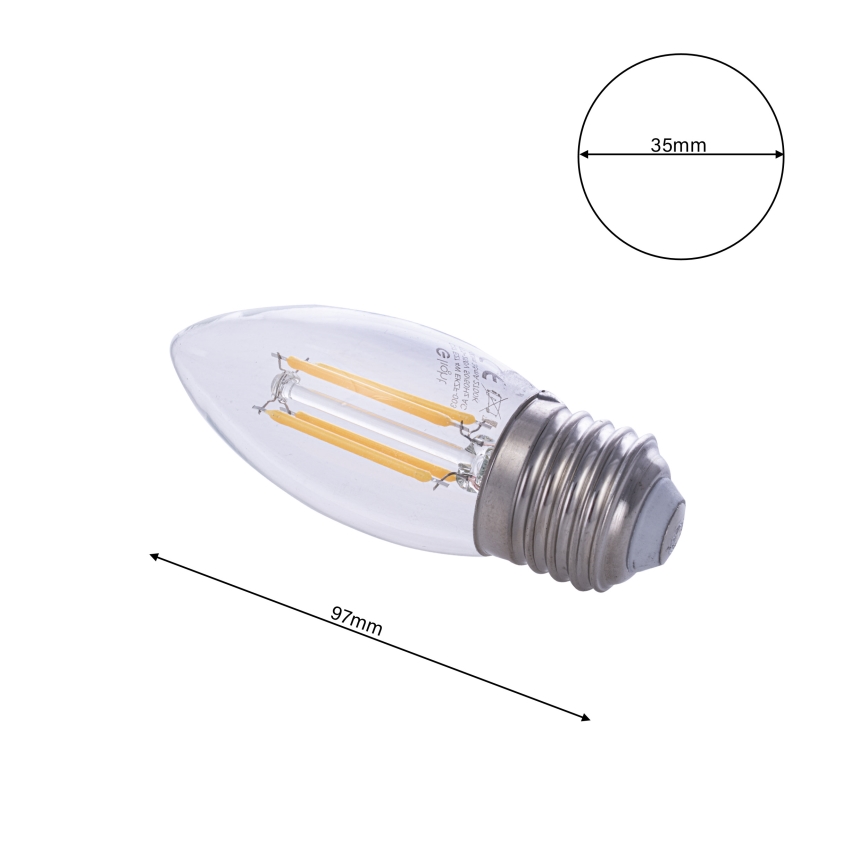 LED Žiarovka FILAMENT E27/4W/230V 2700K