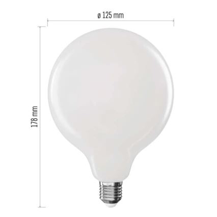 LED Žiarovka FILAMENT G125 E27/18W/230V 2700K