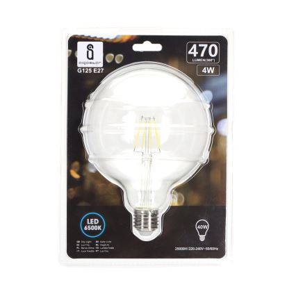 LED Žiarovka FILAMENT G125 E27/4W/230V 6500K - Aigostar