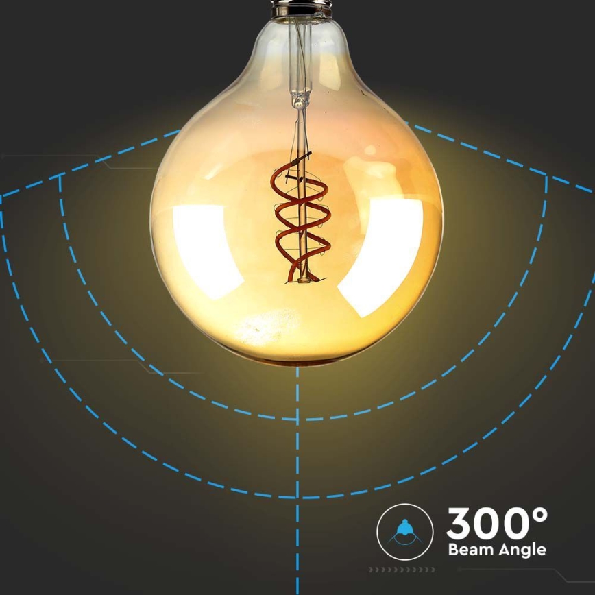 LED Žiarovka FILAMENT G125 E27/6W/230V 1800K