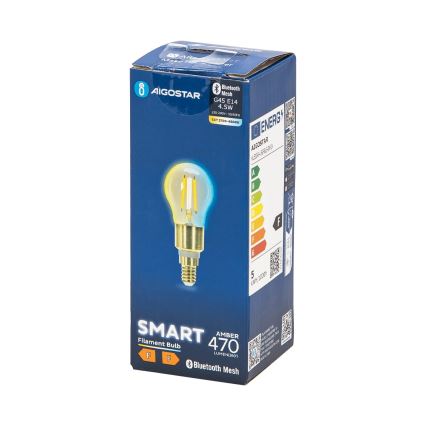 LED Žiarovka FILAMENT G45 E14/4,5W/230V 2700-6500K - Aigostar