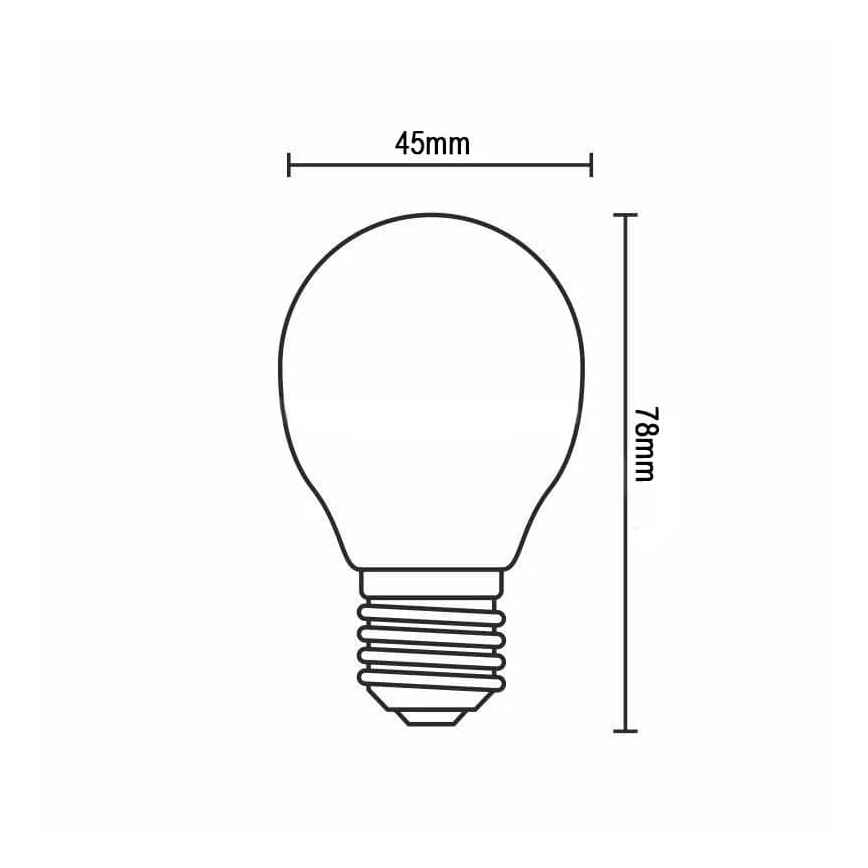LED Žiarovka FILAMENT G45 E14/4W/230V 3000K