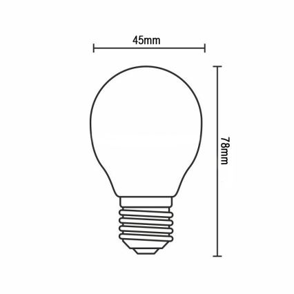 LED Žiarovka FILAMENT G45 E14/6W/230V 4000K