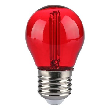 LED Žiarovka FILAMENT G45 E27/2W/230V červená