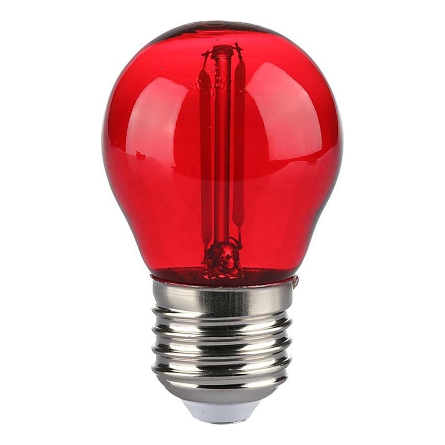 LED Žiarovka FILAMENT G45 E27/2W/230V červená