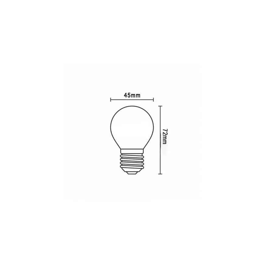 LED Žiarovka FILAMENT G45 E27/4W/230V 3000K