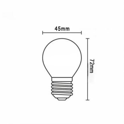 LED Žiarovka FILAMENT G45 E27/4W/230V 4000K