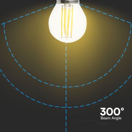 LED Žiarovka FILAMENT G45 E27/6W/230V 6500K