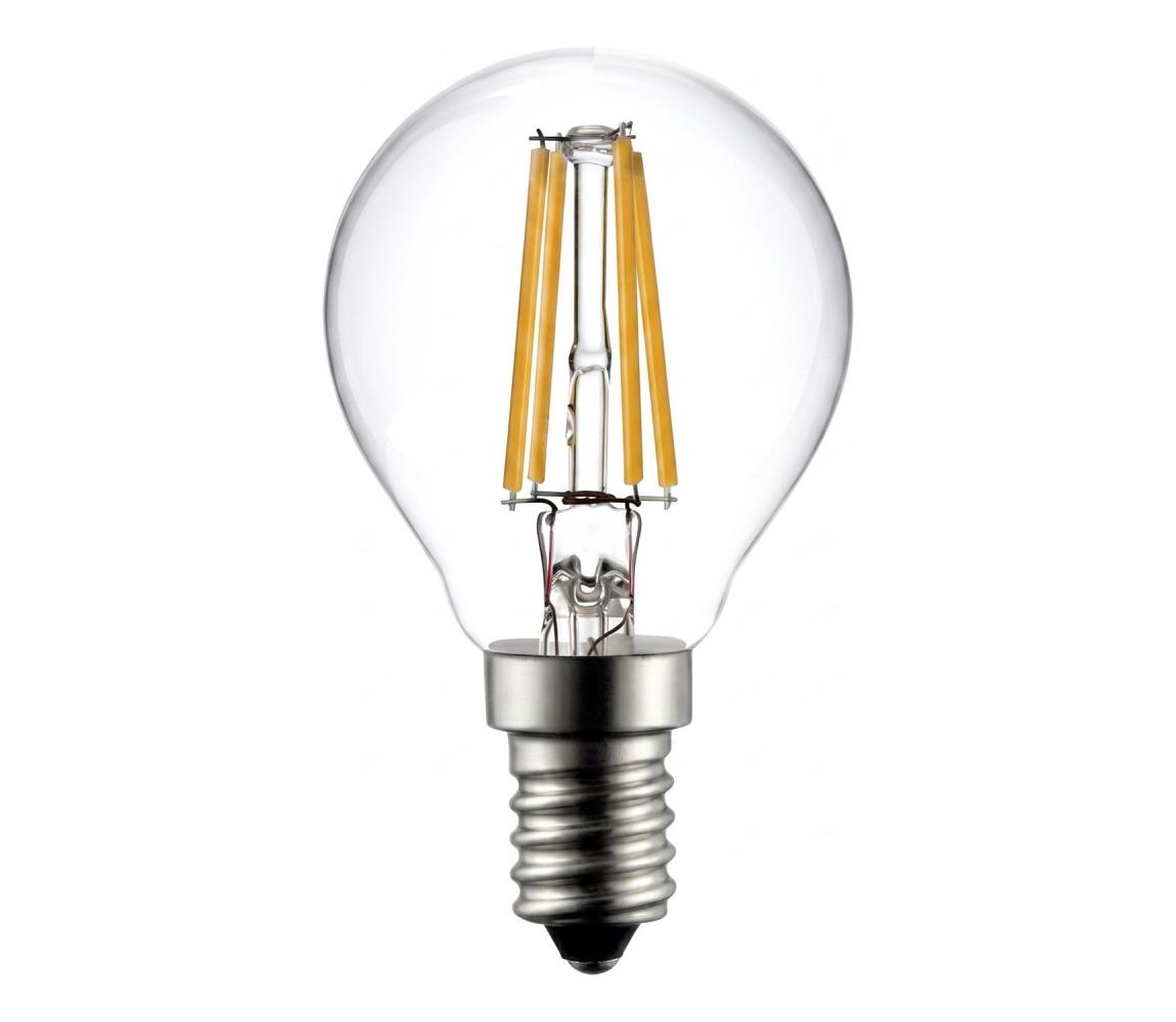 LED žiarovka Filament G45, pätica E14, 6 W, 230 V, 3000 K ZLF813