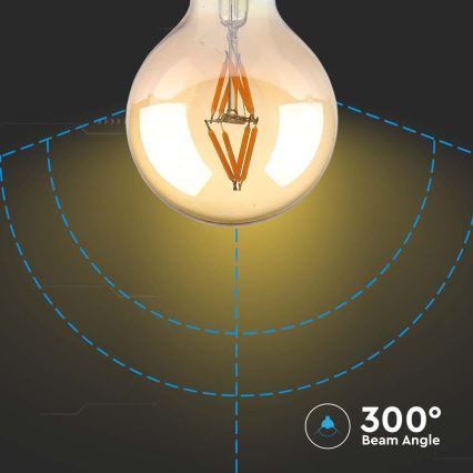 LED Žiarovka FILAMENT G80 E27/4W/230V 2200K