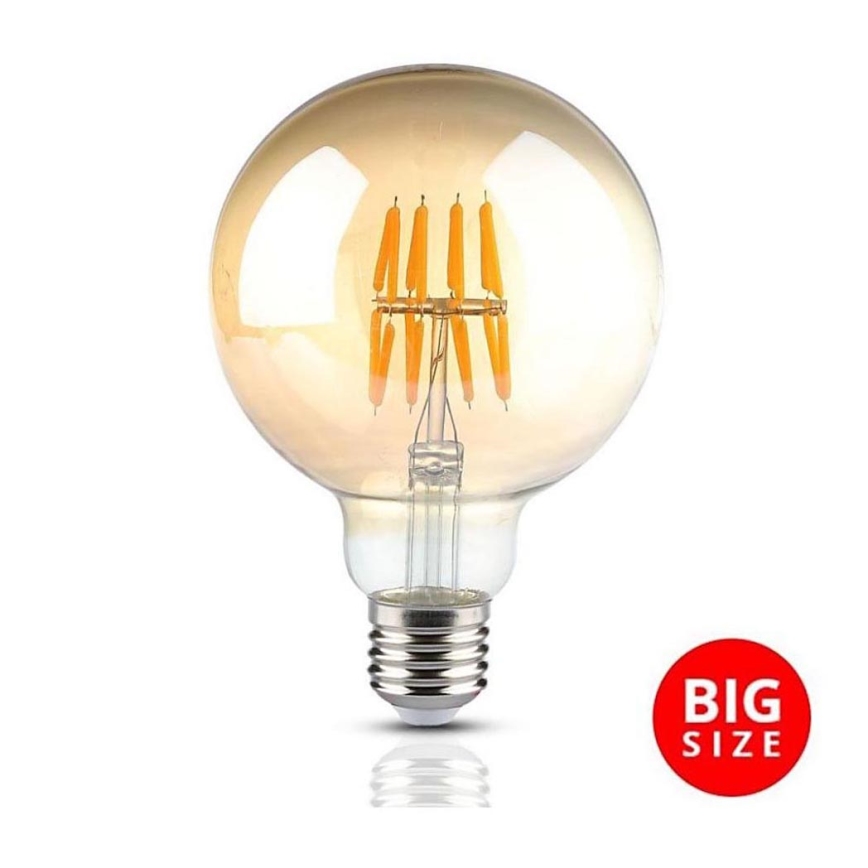 LED Žiarovka FILAMENT G95 E27/8W/230V 2200K