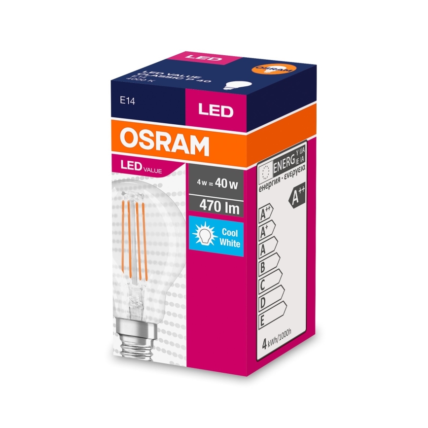 LED Žiarovka FILAMENT P40 E14/4W/230V 4000K - Osram