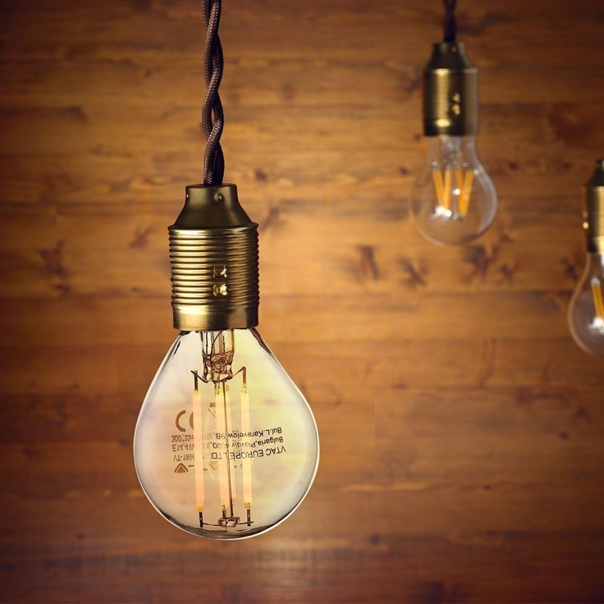 LED Žiarovka FILAMENT P45 E14/6W/230V 2700K