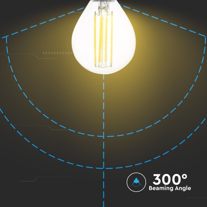 LED Žiarovka FILAMENT P45 E14/6W/230V 2700K