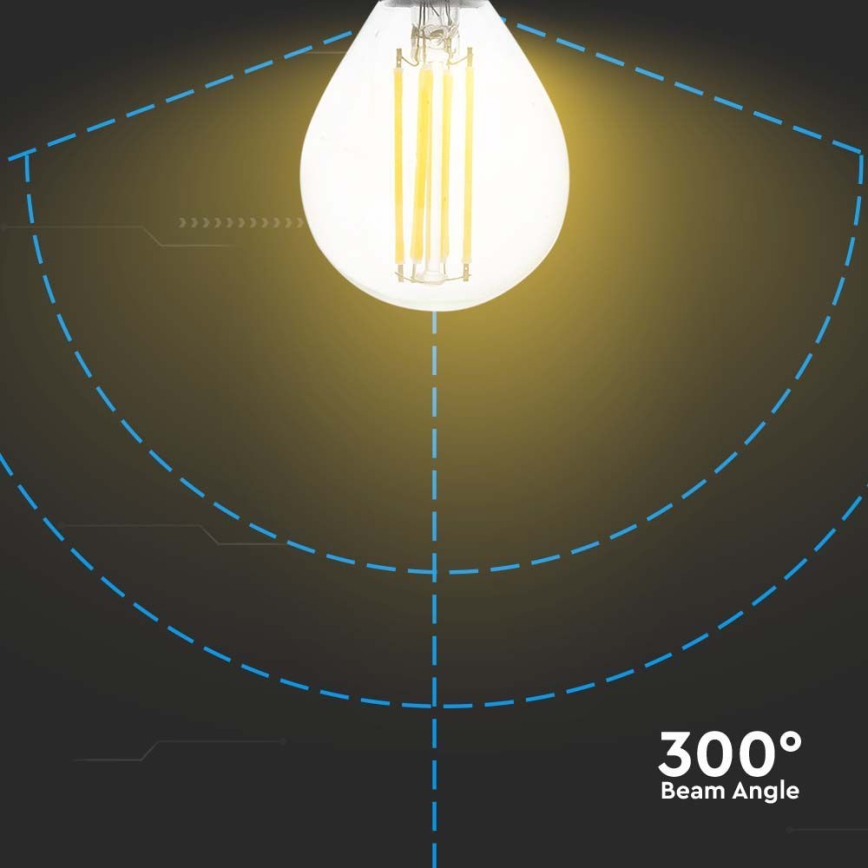 LED Žiarovka FILAMENT P45 E14/6W/230V 6500K