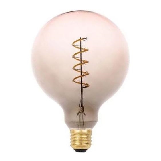 LED Žiarovka FILAMENT SPIRAL G125 E27/4W/230V 2000K šedá/ružová