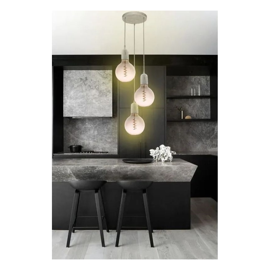 LED Žiarovka FILAMENT SPIRAL G125 E27/4W/230V 2000K šedá/ružová