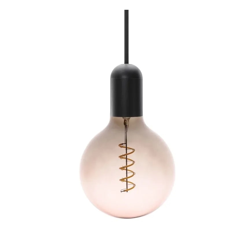 LED Žiarovka FILAMENT SPIRAL G125 E27/4W/230V 2000K šedá/ružová