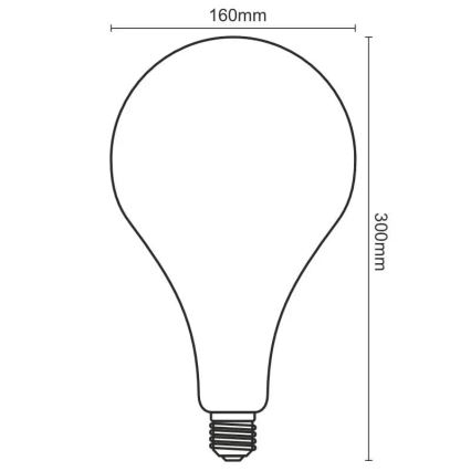 LED Žiarovka FILAMENT SPIRAL VINTAGE A165 E27/4W/230V 2000K