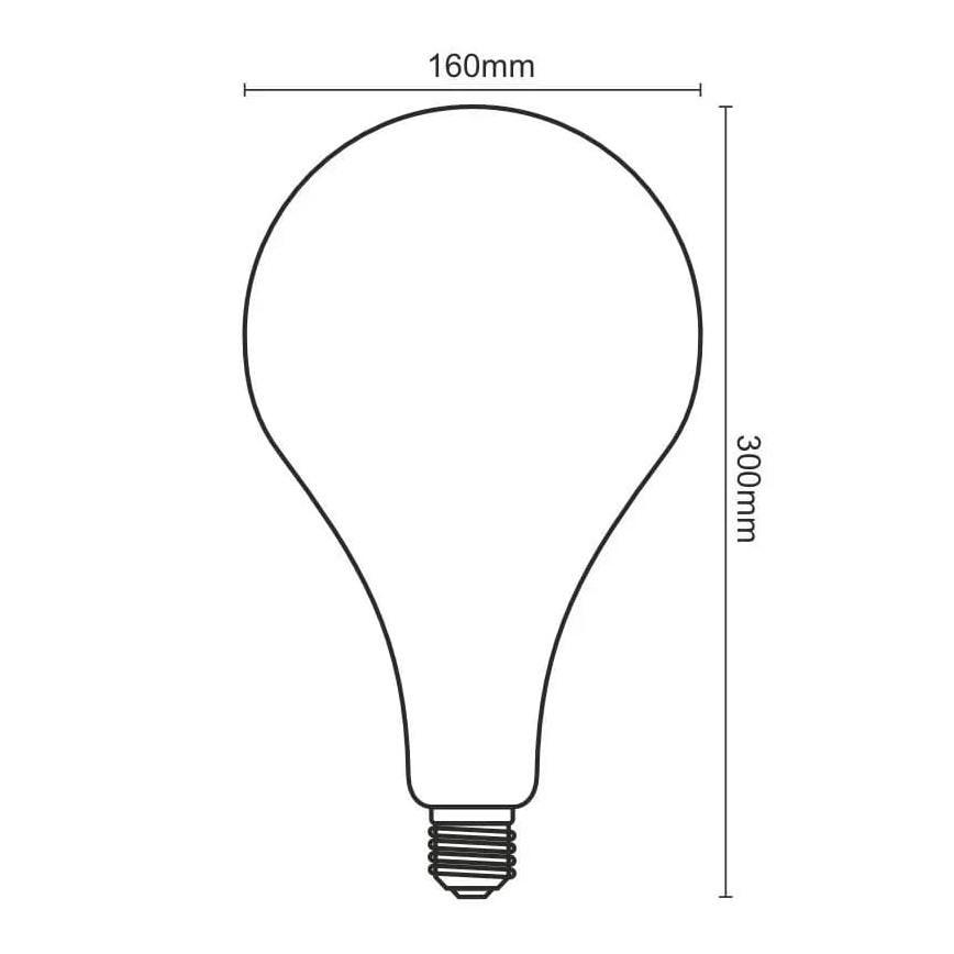LED Žiarovka FILAMENT SPIRAL VINTAGE A165 E27/4W/230V 2000K