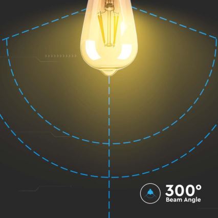 LED Žiarovka FILAMENT ST64 E27/4W/230V 2200K