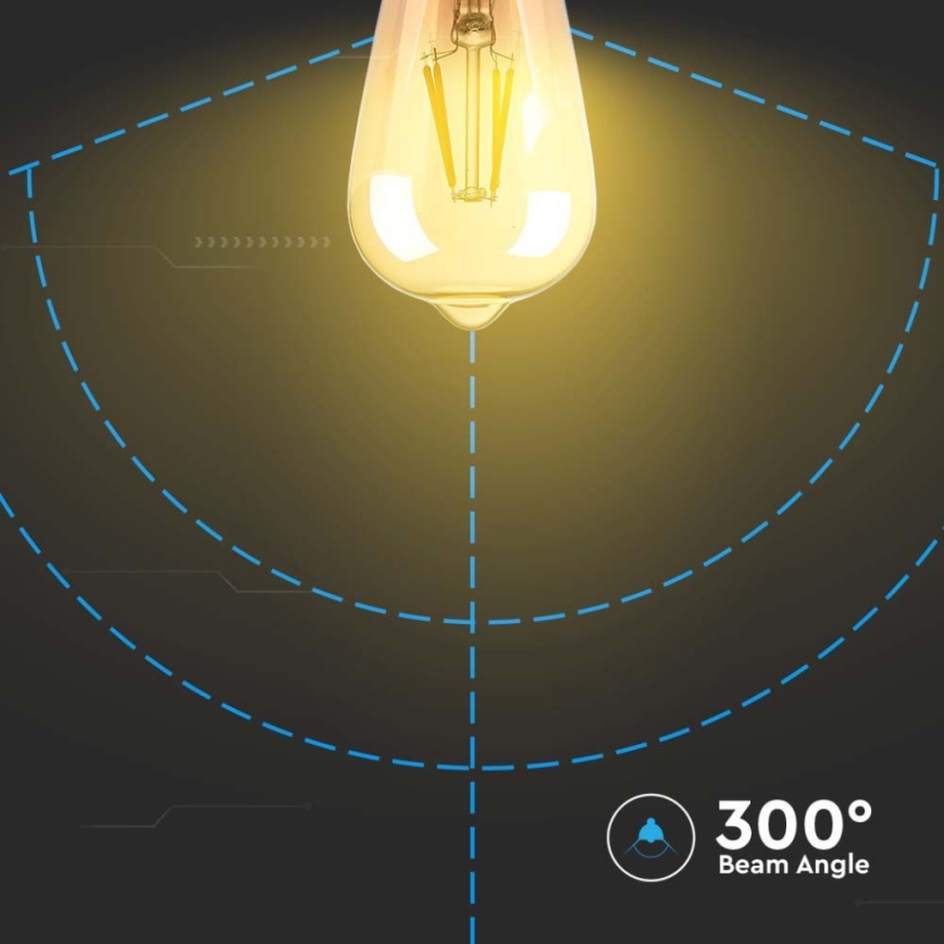LED Žiarovka FILAMENT ST64 E27/4W/230V 2200K