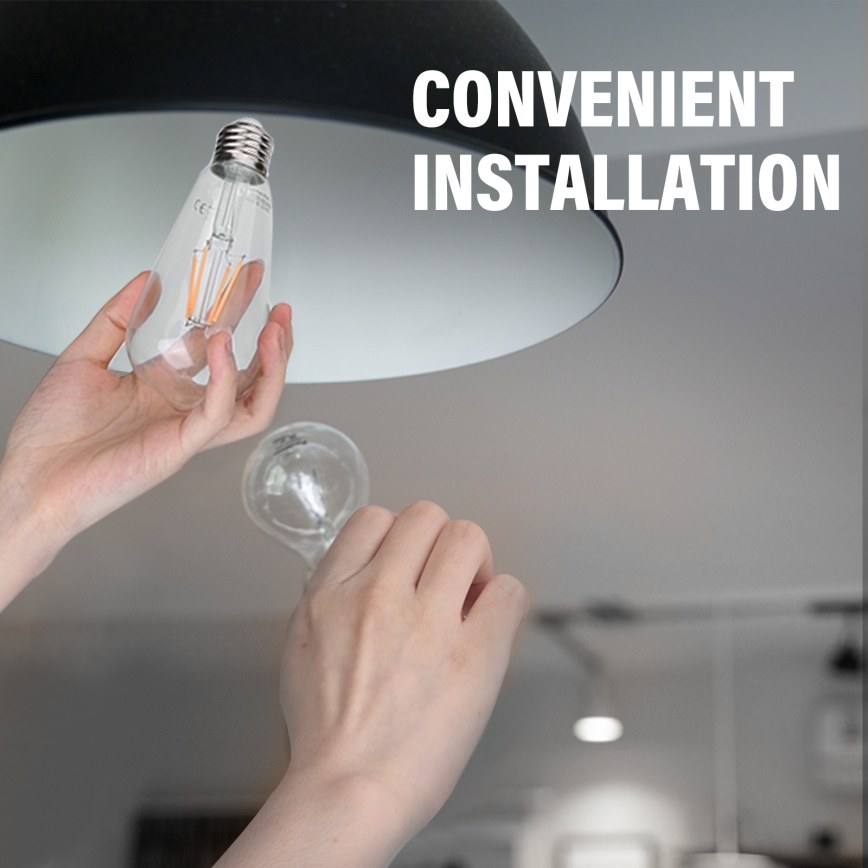 LED Žiarovka FILAMENT ST64 E27/4W/230V 2700K - Aigostar