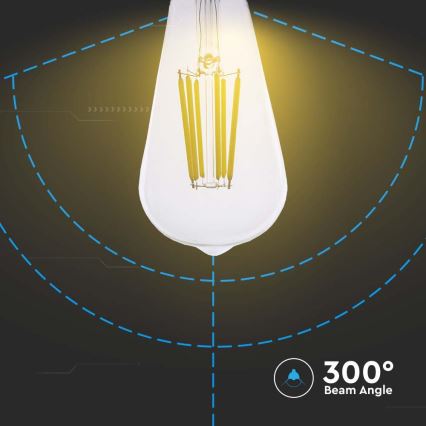 LED Žiarovka FILAMENT ST64 E27/4W/230V 3000K Energetická trieda A