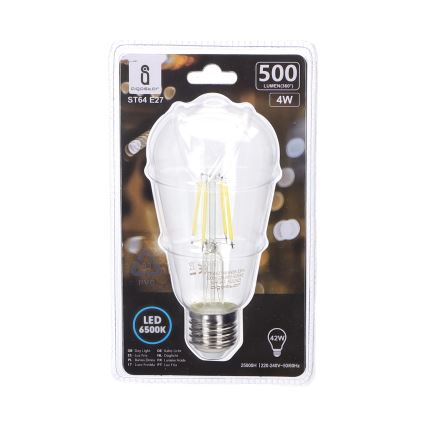 LED Žiarovka FILAMENT ST64 E27/4W/230V 6500K - Aigostar