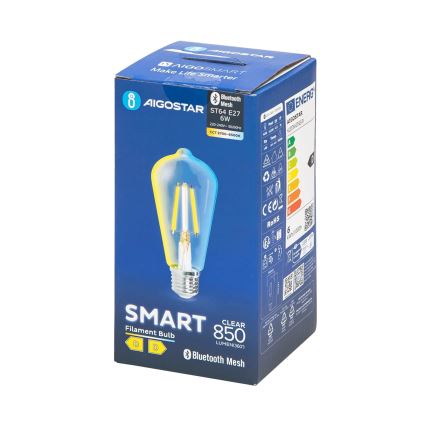 LED Stmievateľná žiarovka FILAMENT MESH Smart ST64 E27/6W/230V 2700-6500K - Aigostar