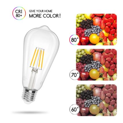 LED Žiarovka FILAMENT ST64 E27/6W/230V 2700K - Aigostar