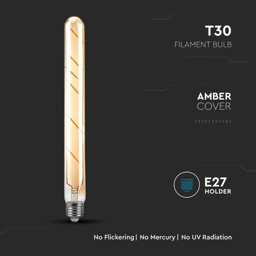 LED Žiarovka FILAMENT T30 E27/5W/230V 2200K