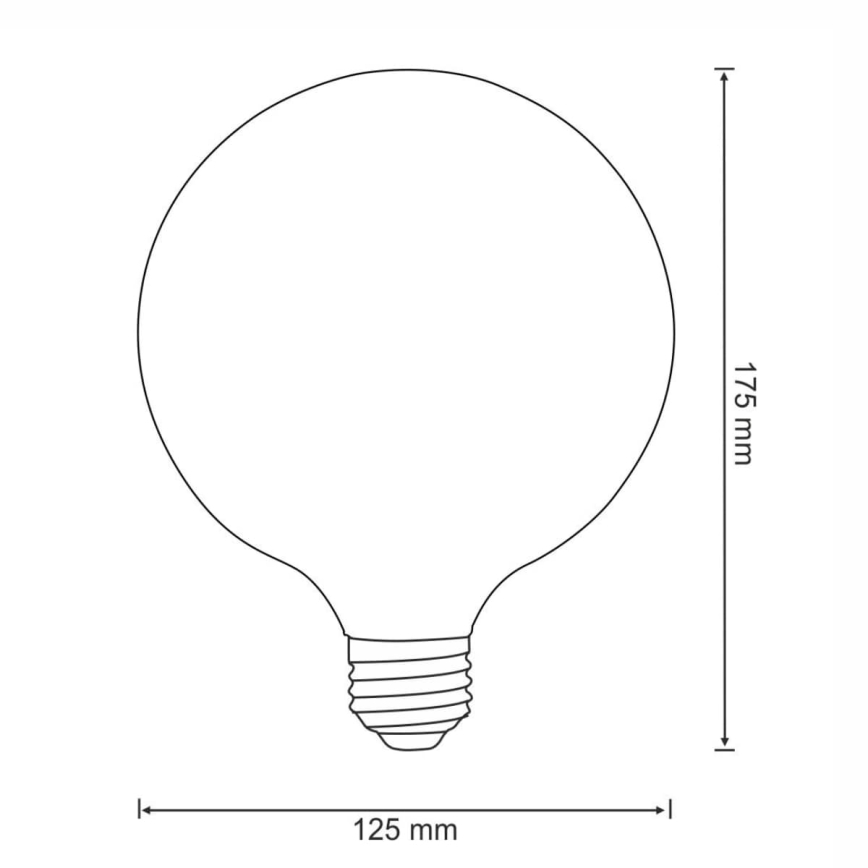 LED Žiarovka FILAMENT VINTAGE E27/4W/230V 125x180mm 2200K