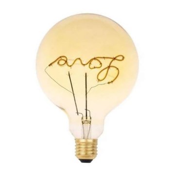 LED Žiarovka FILAMENT VINTAGE LOVE G125 E27/2W/230V 2000K