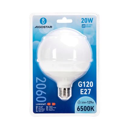 LED Žiarovka G120 E27/20W/230V 6500K - Aigostar