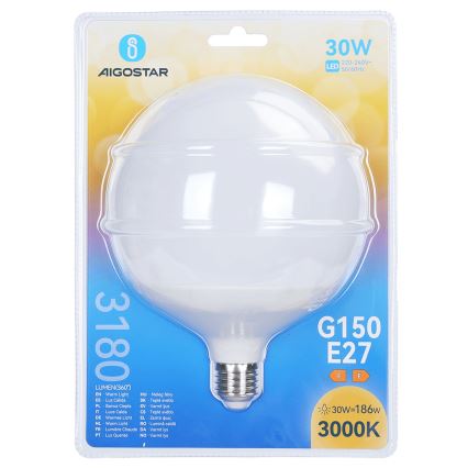 LED žiarovka G150 E27/30W/230V 3000K - Aigostar