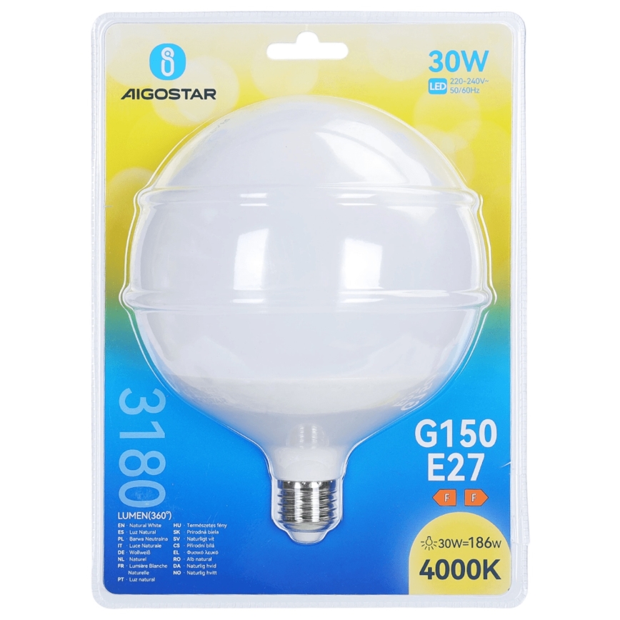 LED Žiarovka G150 E27/30W/230V 4000K - Aigostar