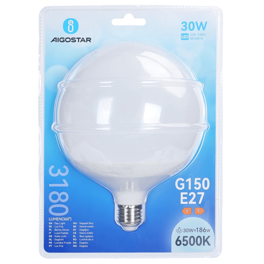 LED žiarovka G150 E27/30W/230V 6500K - Aigostar