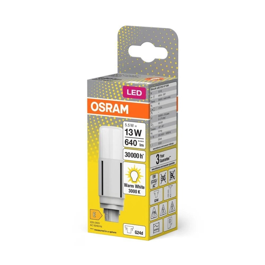 LED Žiarovka G24d/5,5W/230V 3000K - Osram