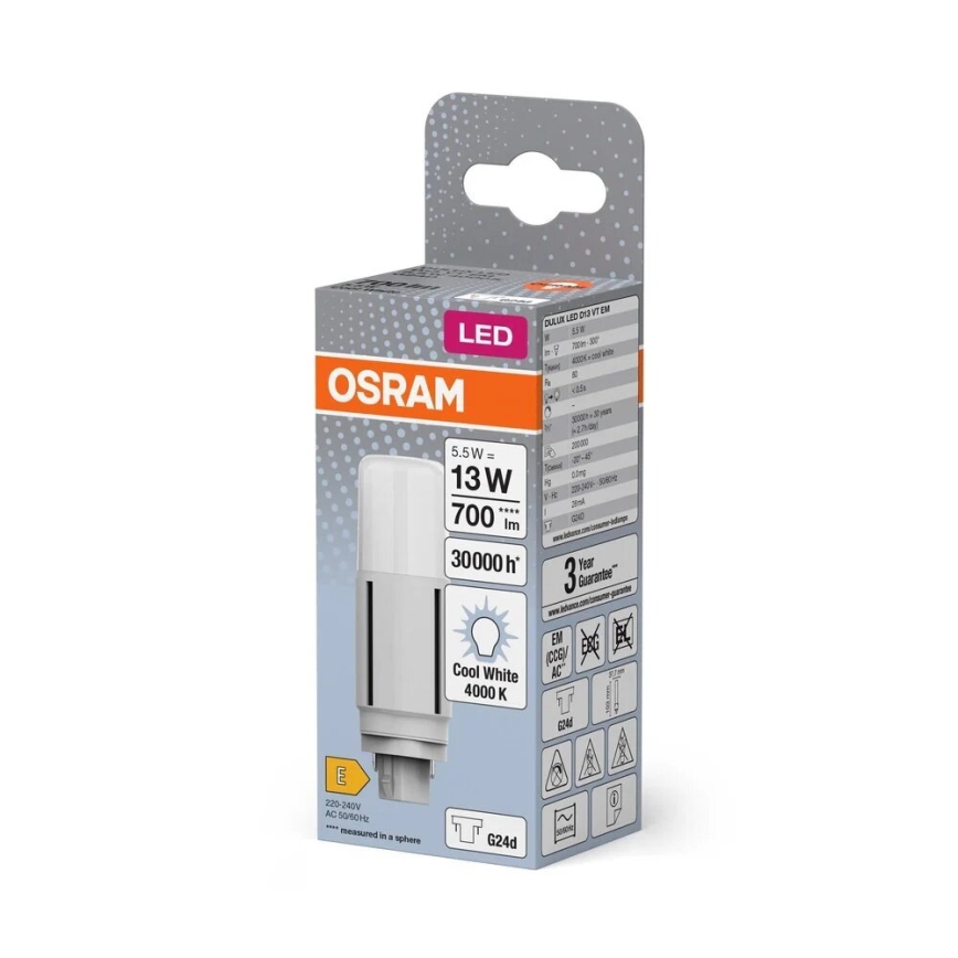 LED Žiarovka G24d/5,5W/230V 4000K - Osram