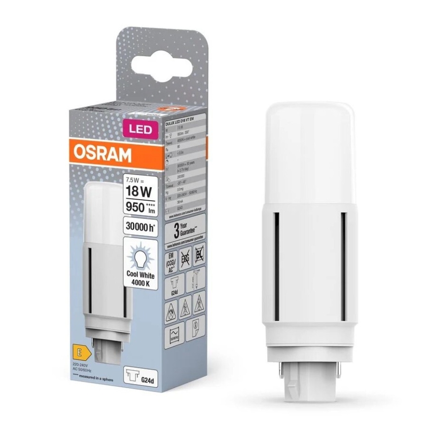 LED Žiarovka G24d/7,5W/230V 4000K - Osram