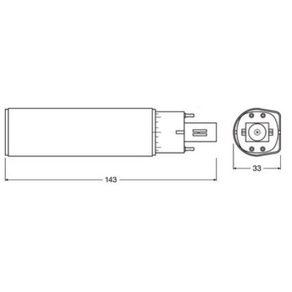 Diel s rozmermi 143 x 33 mm je znázornený v technickom výkrese. Diel má valcový tvar s pripojením na oboch koncoch. Výkres obsahuje rozmery dielu.